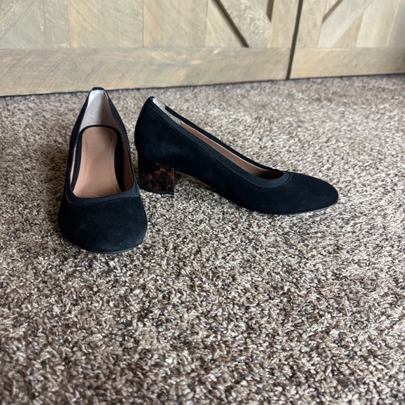 Vionic Natalie black suede pumps with tortoise block heel Size 8 - Picture 4 of 13